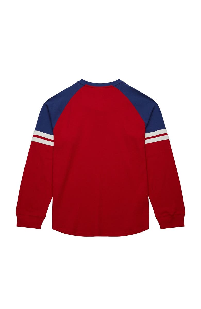 Mitchell & Ness Men's Mitchell & Ness Red New York Rangers Thermal Henley Long Sleeve T-Shirt, Alternate, color, Red