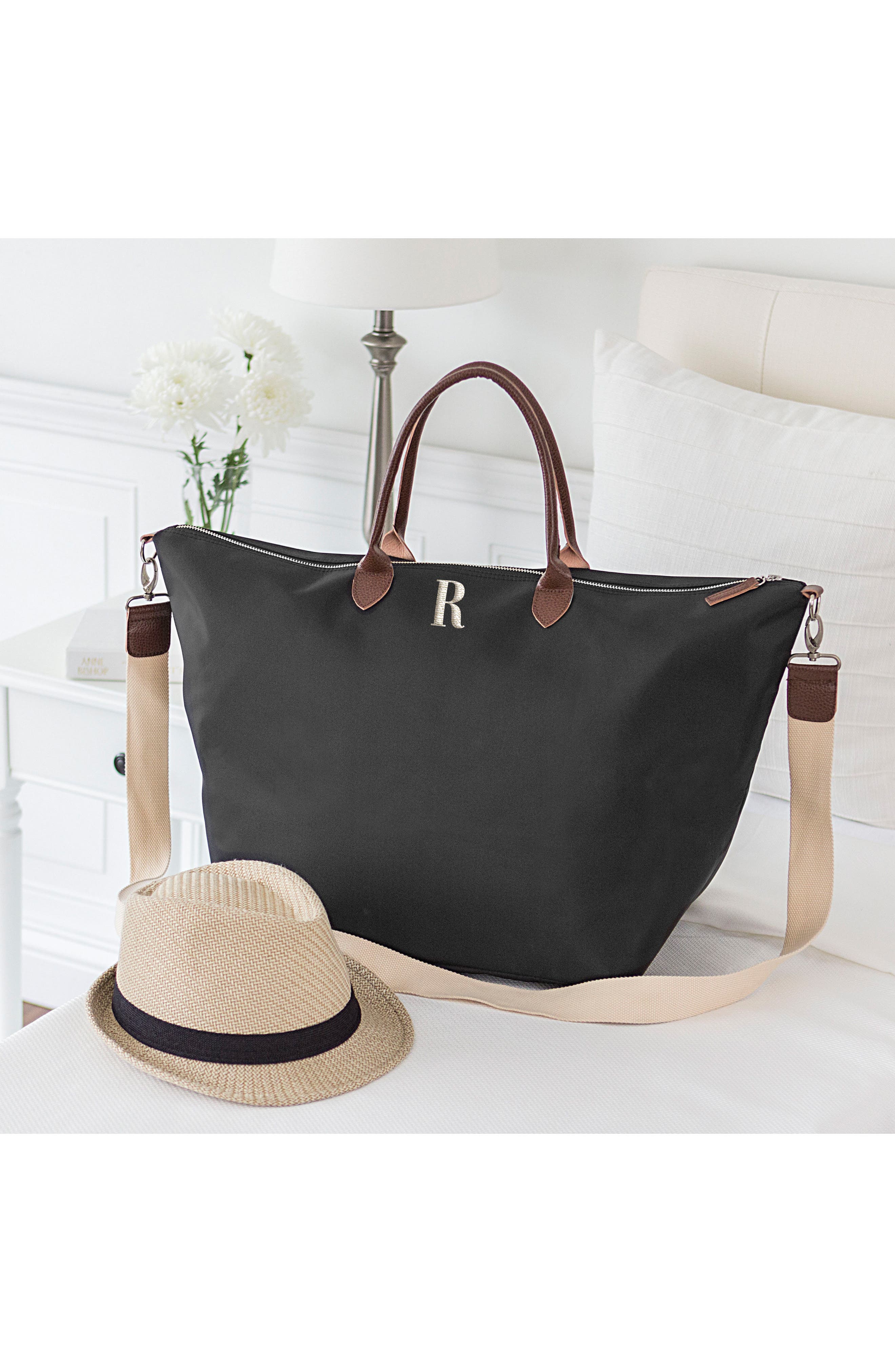Monogram Oversized Tote, Alternate, color, BLACK