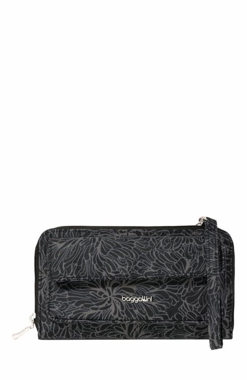 Baggallini Rfid Phone Wallet Crossbody Bag In Black