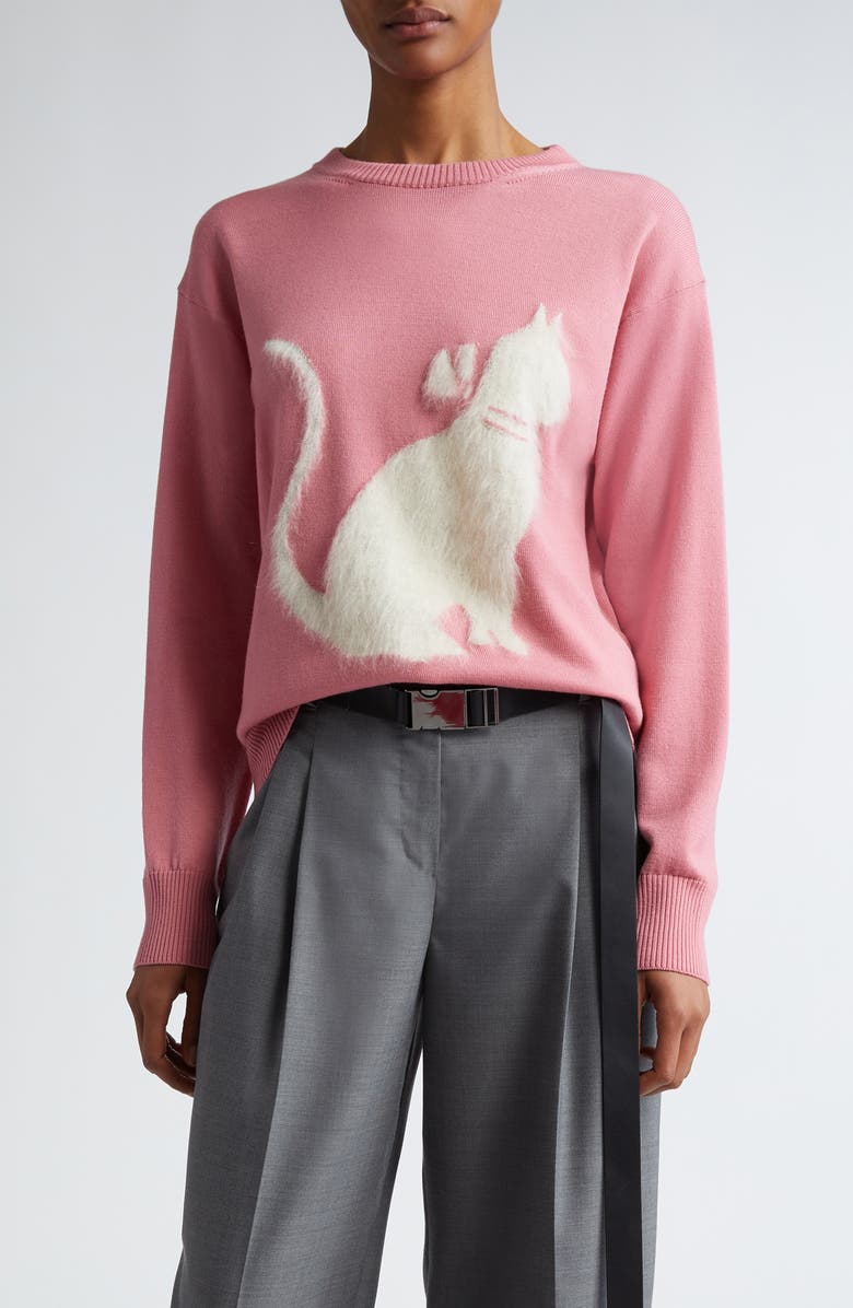 Max Mara Studio Hot Kitten Virgin Wool Sweater, Main, color, 