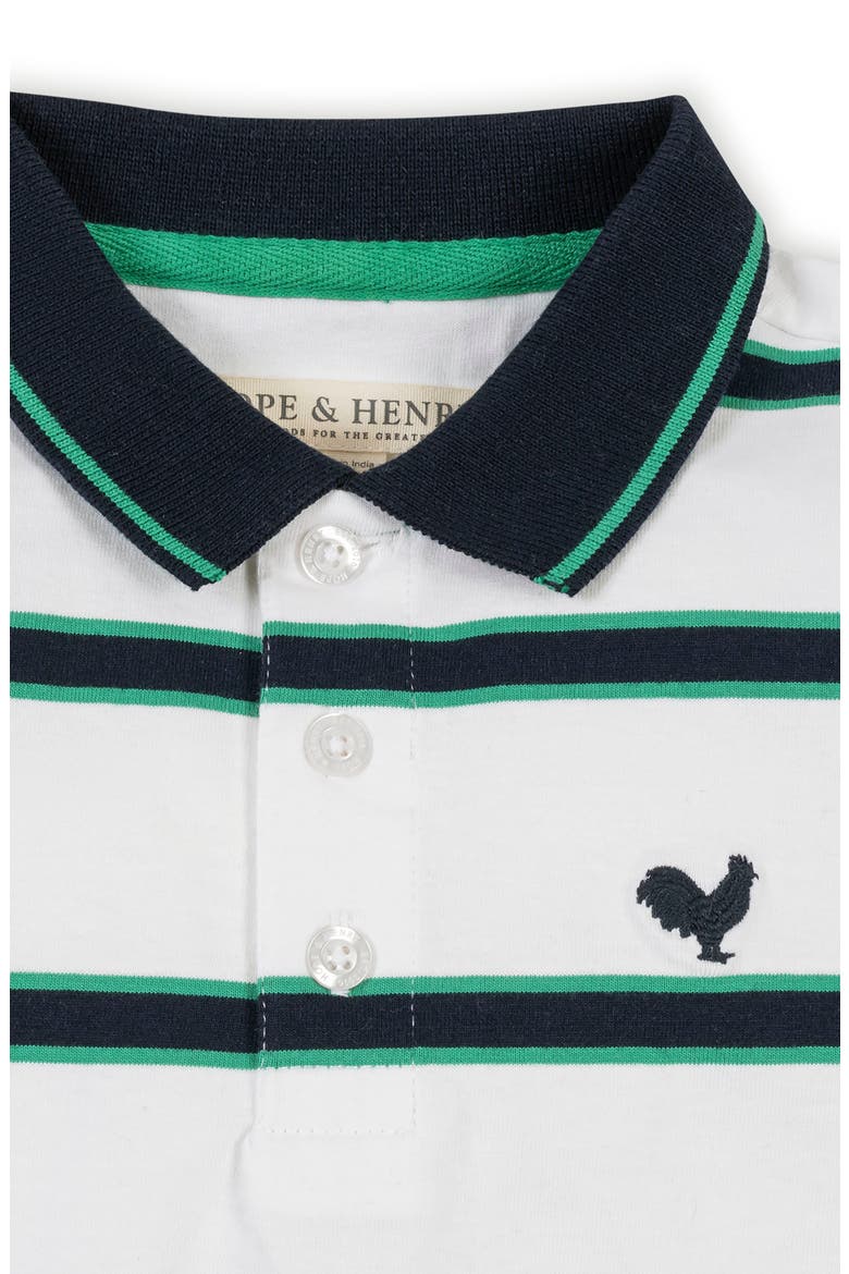 Kids' Organic Short Sleeve Jersey Polo, Alternate, color, Pickleball Stripe