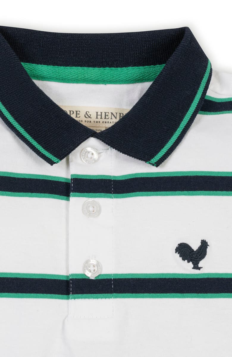 Hope & Henry Kids' Organic Short Sleeve Jersey Polo, Alternate, color, Pickleball Stripe