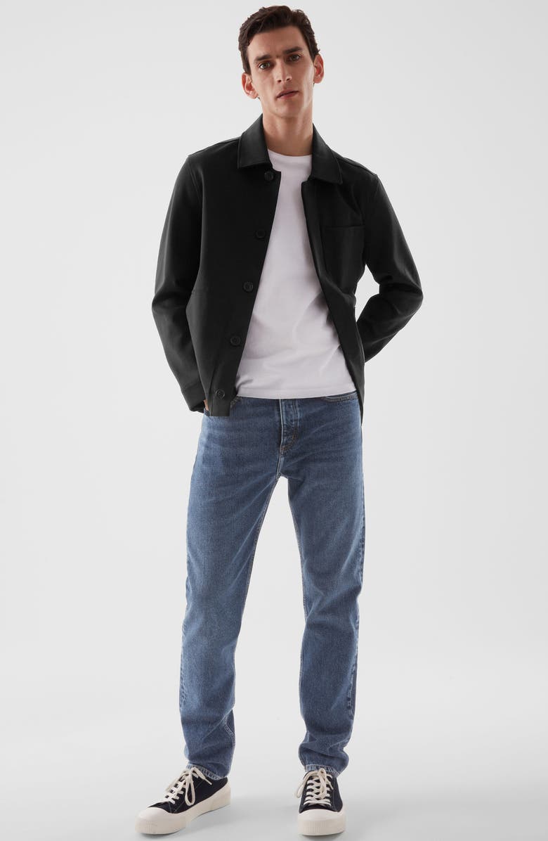 COS Minimal Cotton Jersey Utility Jacket, Alternate, color, 