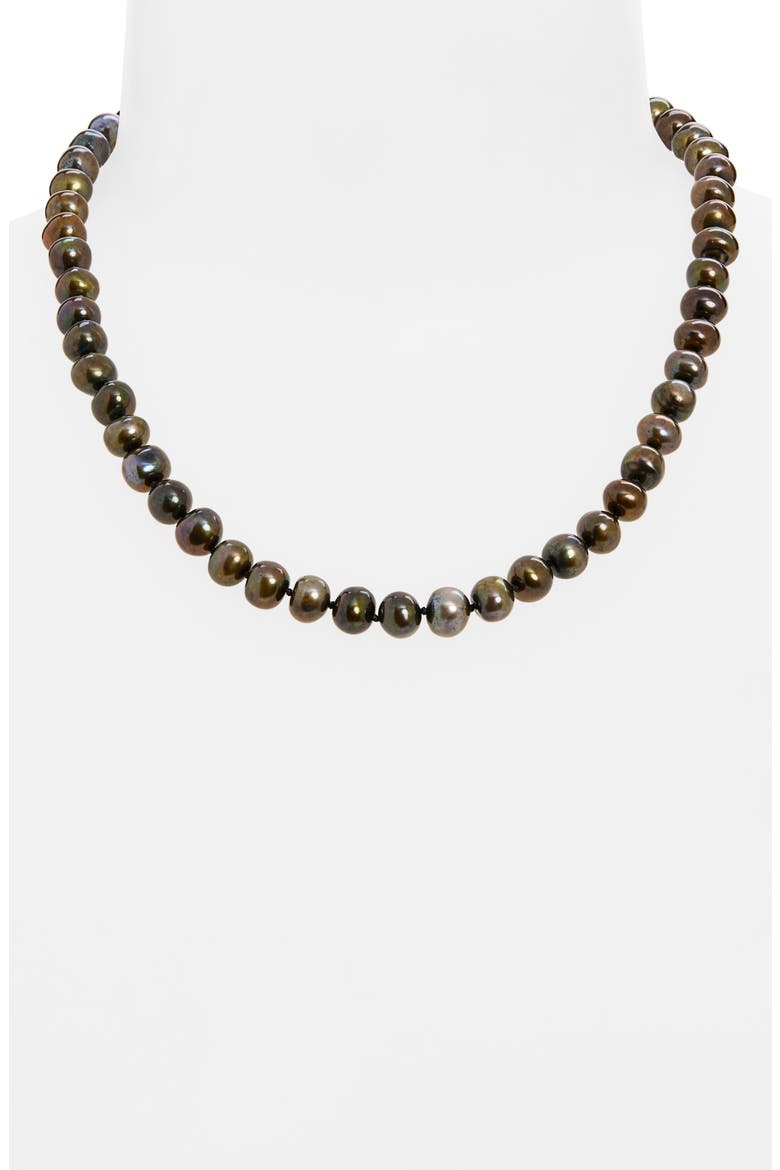 Kala Freshwater Pearl Necklace, Alternate, color, BLACK