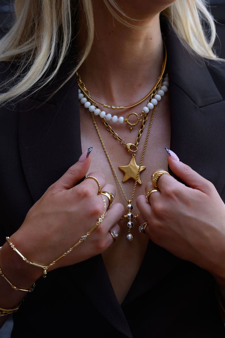Solara Convertible Necklace, Alternate, color, Gold