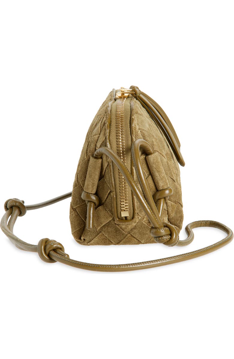 Bottega Veneta Concert Intrecciato Leather Pouch Shoulder Bag, Alternate, color, 2856 Mud-Gold
