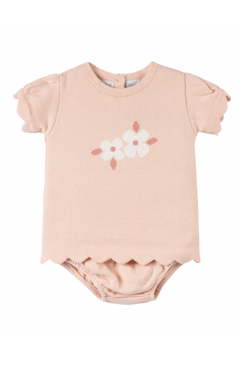 Kids' Flower Knit Bodysuit, Main, color, BLUSH