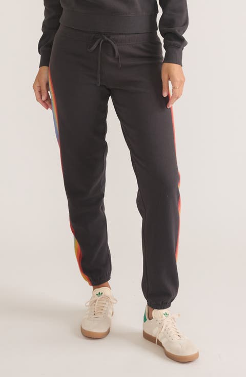 Anytime Stripe Fleece Sweatpants