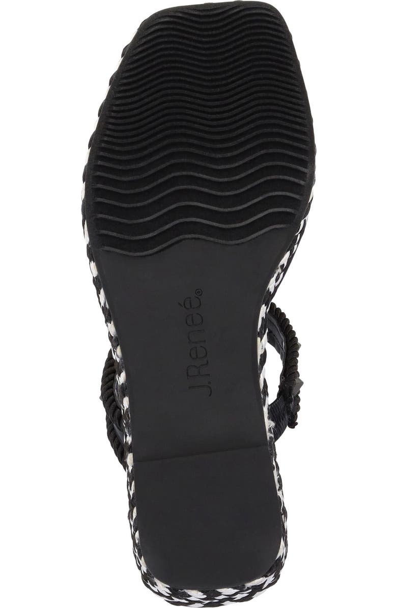 J. Reneé Tavelle Platform Wedge Sandal, Alternate, color, Black/ White