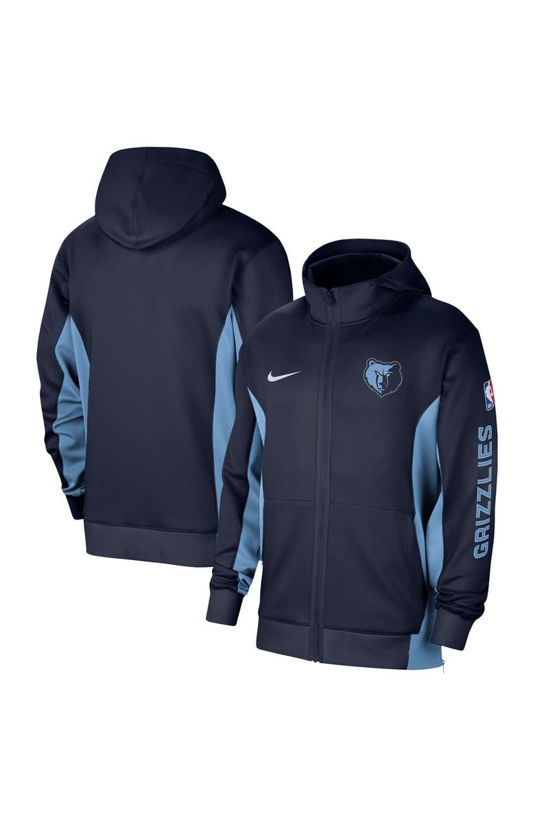 Nike Men's Nike Navy Memphis Grizzlies 2023/24 Authentic Showtime Full-Zip Hoodie, Alternate, color, Navy