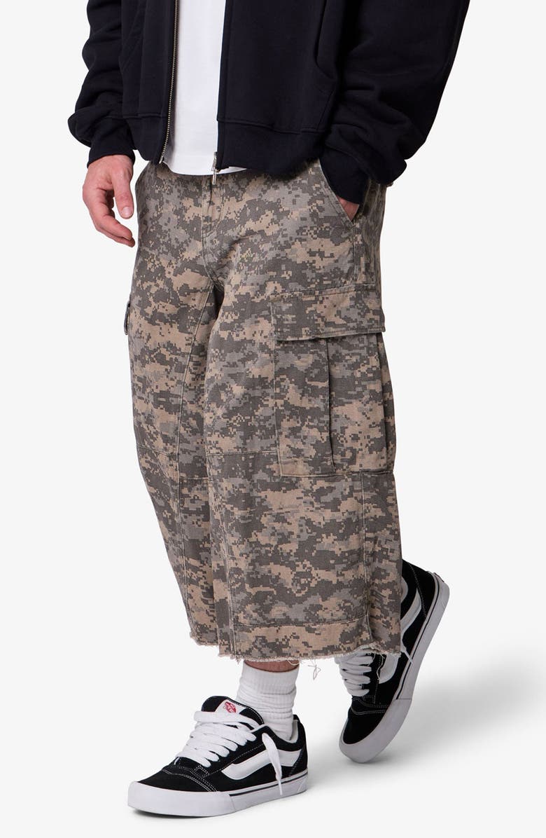 mnml Extra Long Cargo Shorts, Alternate, color, Digi Camo
