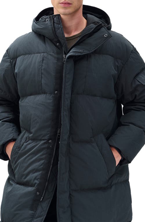 Rag & Bone Victor Down & Feather Fill Cotton Blend Coat In Black
