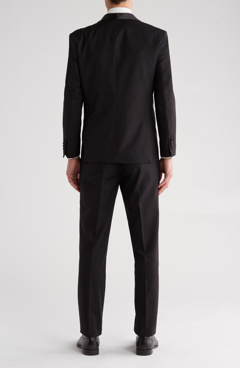 Gino Vitale Premium Slim Fit 3-Piece Tuxedo, Alternate, color, Black