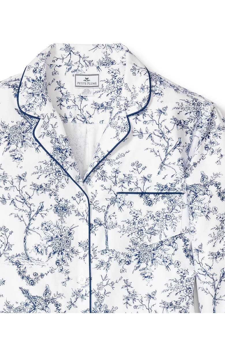 Petite Plume Timeless Toile Long Sleeve Nightshirt, Alternate, color, White