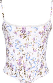 HOUSE OF CB Cadie Stretch Cotton Corset Top