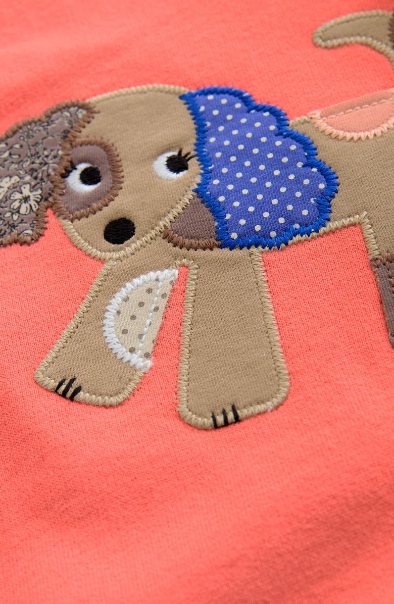 NEXT Kids' Character Appliqué Long Sleeve Cotton Blend Sweatshirt Dress, Alternate, color, Multi