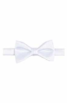 CONSTRUCT Solid Satin Pre-Tied Bow Tie