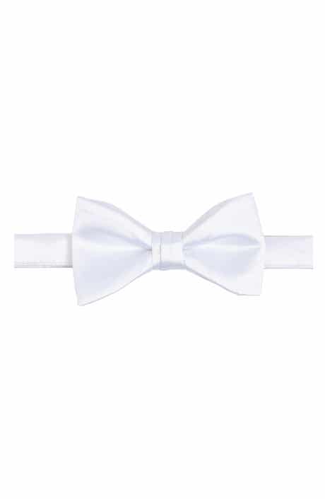 CONSTRUCT Solid Satin Pre-Tied Bow Tie