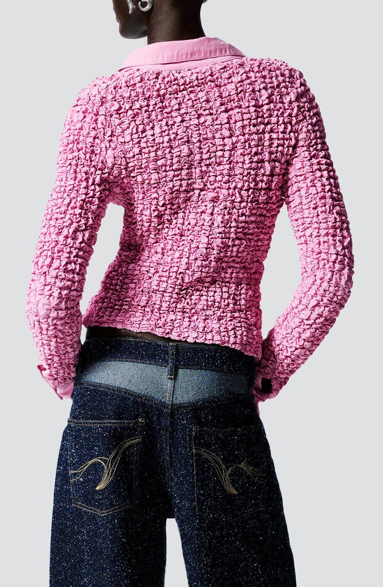 Desigual Textured Shirt, Alternate, color, Pink