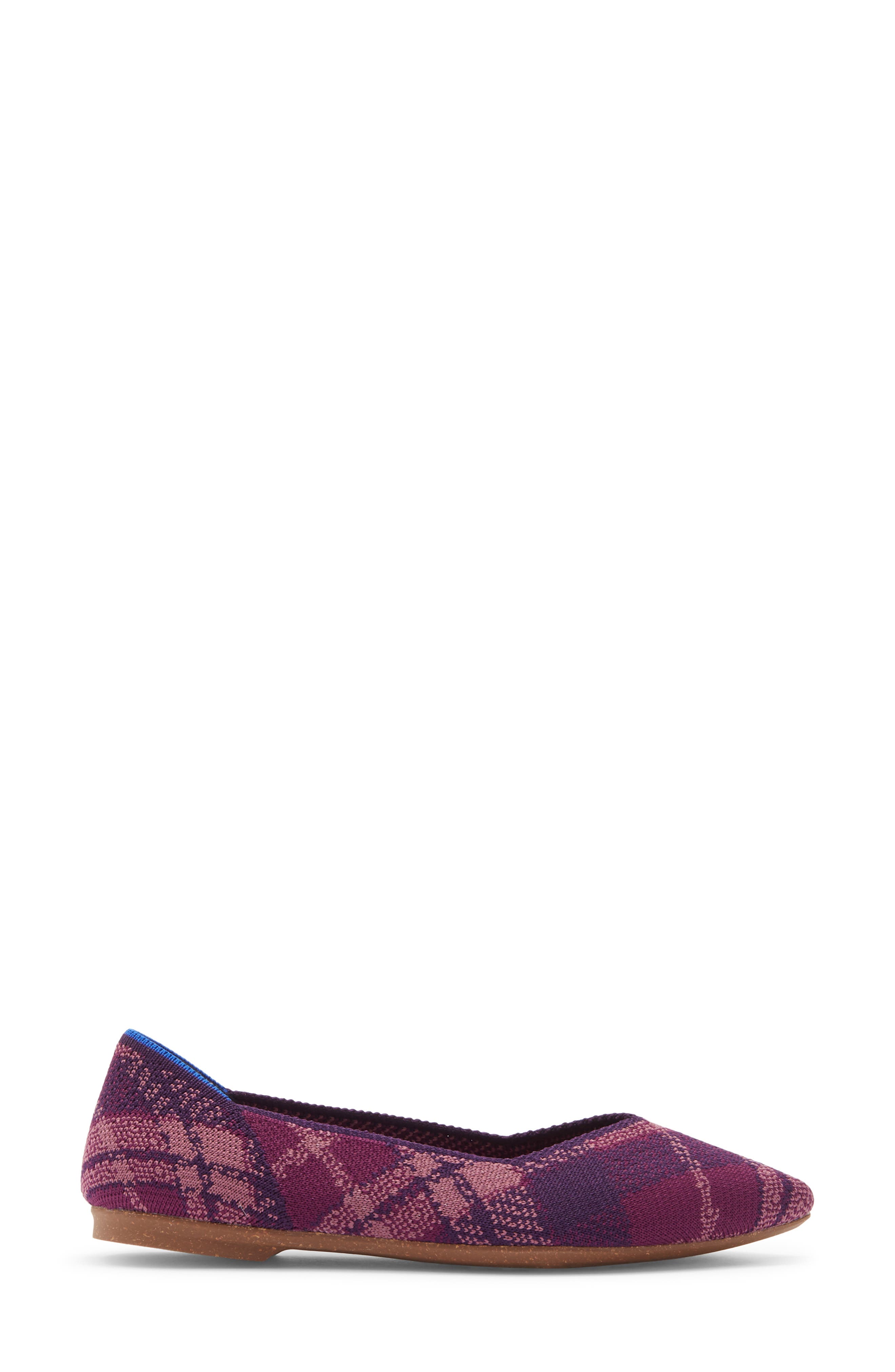 The Point II Pointed Toe Flat, Alternate, color, PURPLE PLAID