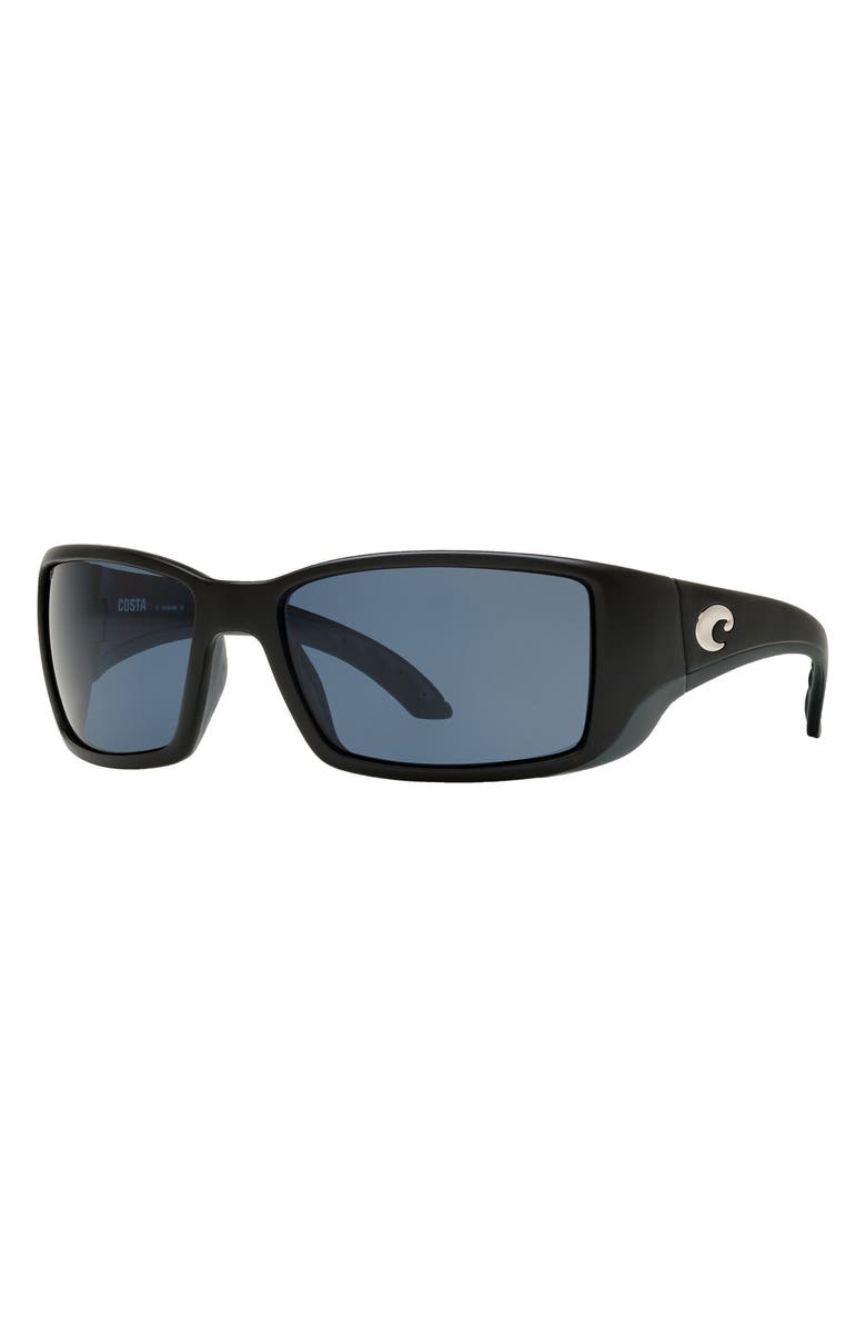 Costa Del Mar 62mm Polarized Wraparound Sunglasses, Alternate, color, Black Grey