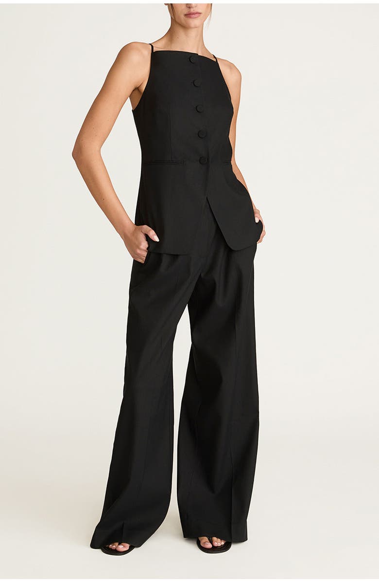 Rebecca Taylor Sleeveless Structured Top, Main, color, Black