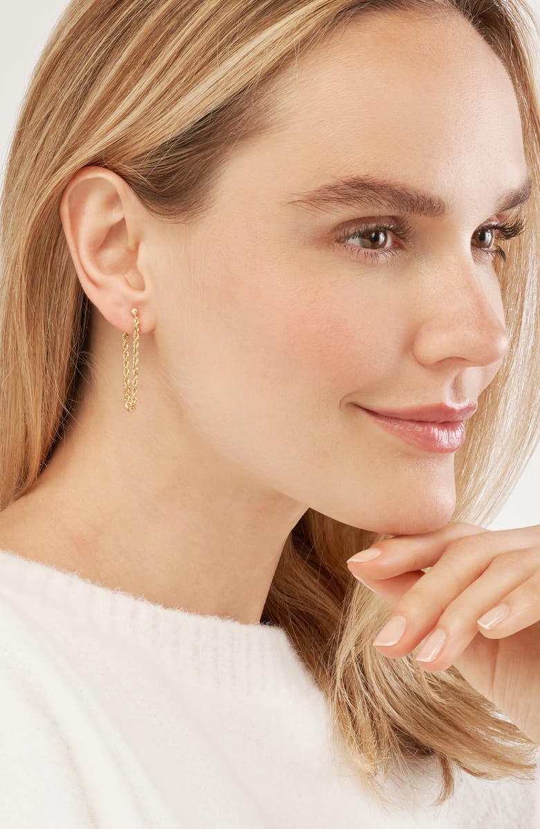 HAWLEY ST Rope Chain Front/Back Earrings, Alternate, color, 