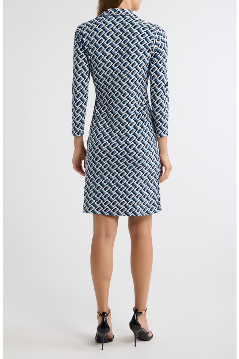 Notch Collar Wrap Dress, Alternate, color, DUTCH BLUE MULTI