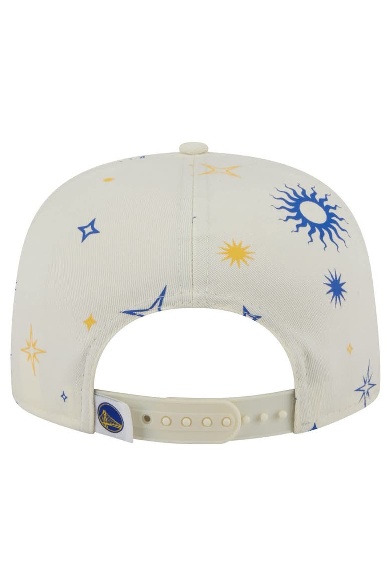 Men's New Era Cream Golden State Warriors Lunar Golfer Snapback Hat, Alternate, color, Cream