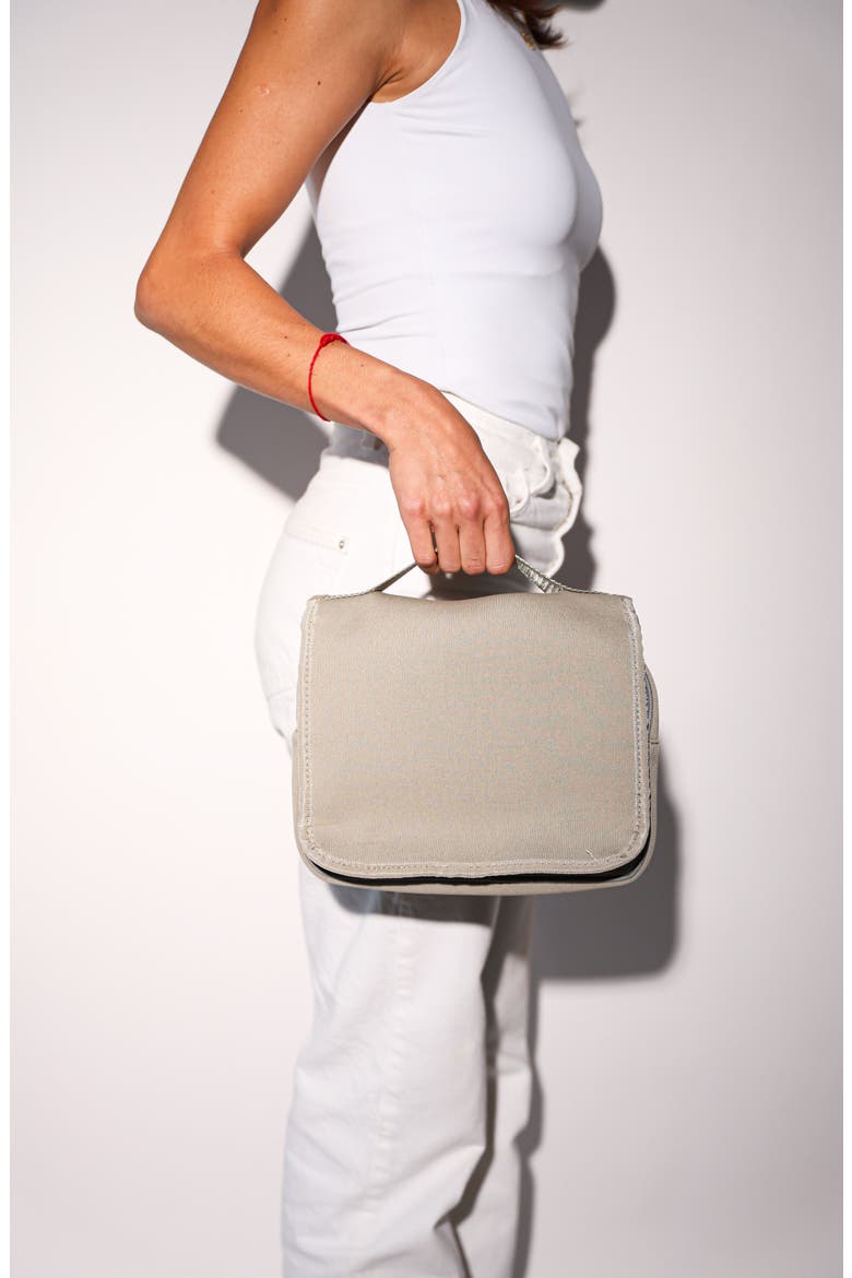 Neoprene Water Resistant Hanging Toiletry Case, Alternate, color, TAUPE