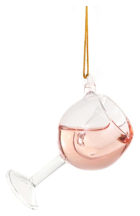 Rosé Wine Glass Ornamanet