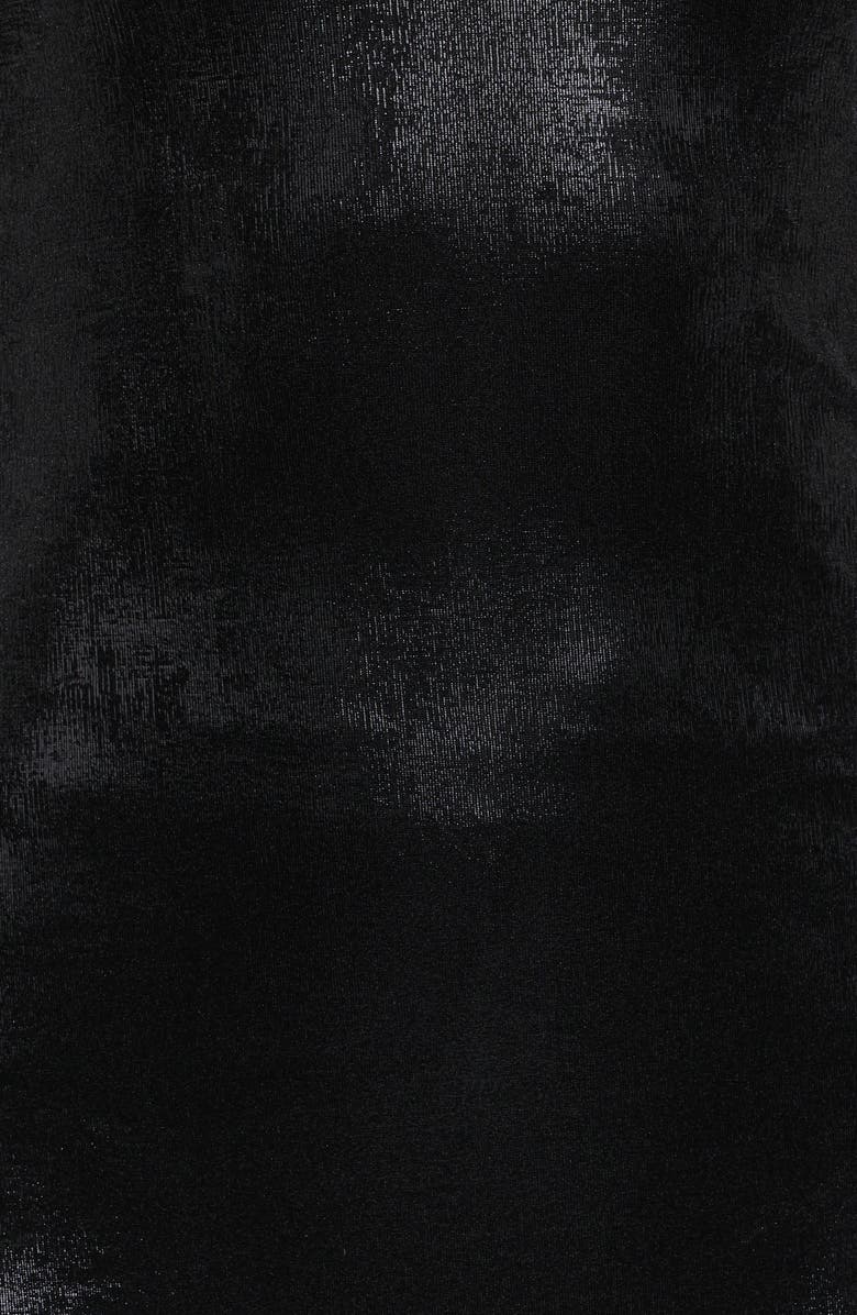 Petal & Pup Taylor Metallic Long Sleeve Minidress, Alternate, color, Black