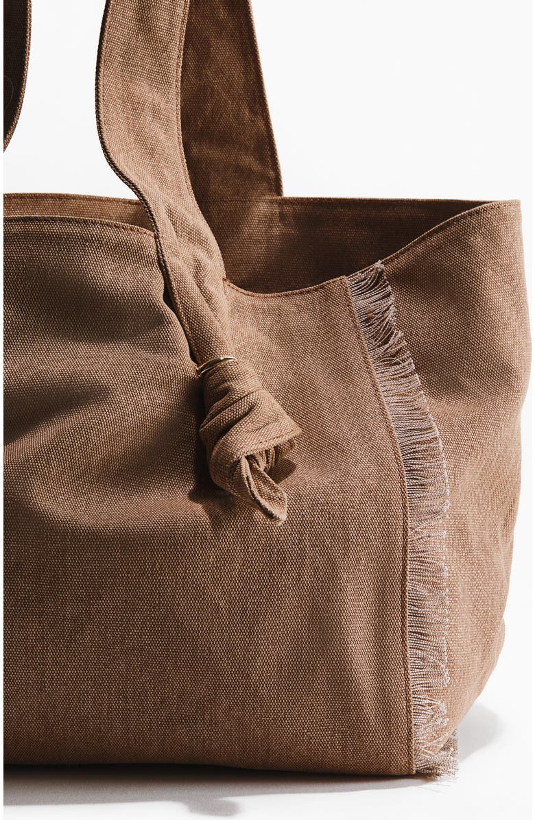 H&M Knot-detail Tote Bag, Alternate, color, Dark Taupe