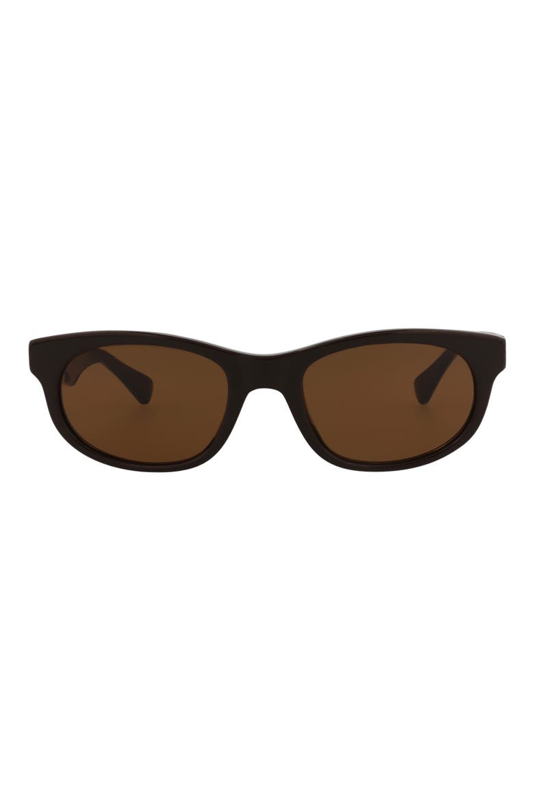 53mm Oval Sunglasses, Main, color, BROWN BROWN BROWN