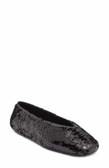 Fathom Sequin Square Toe Flat