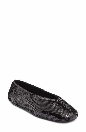 Fathom Sequin Square Toe Flat