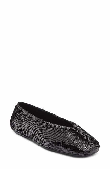 Fathom Sequin Square Toe Flat