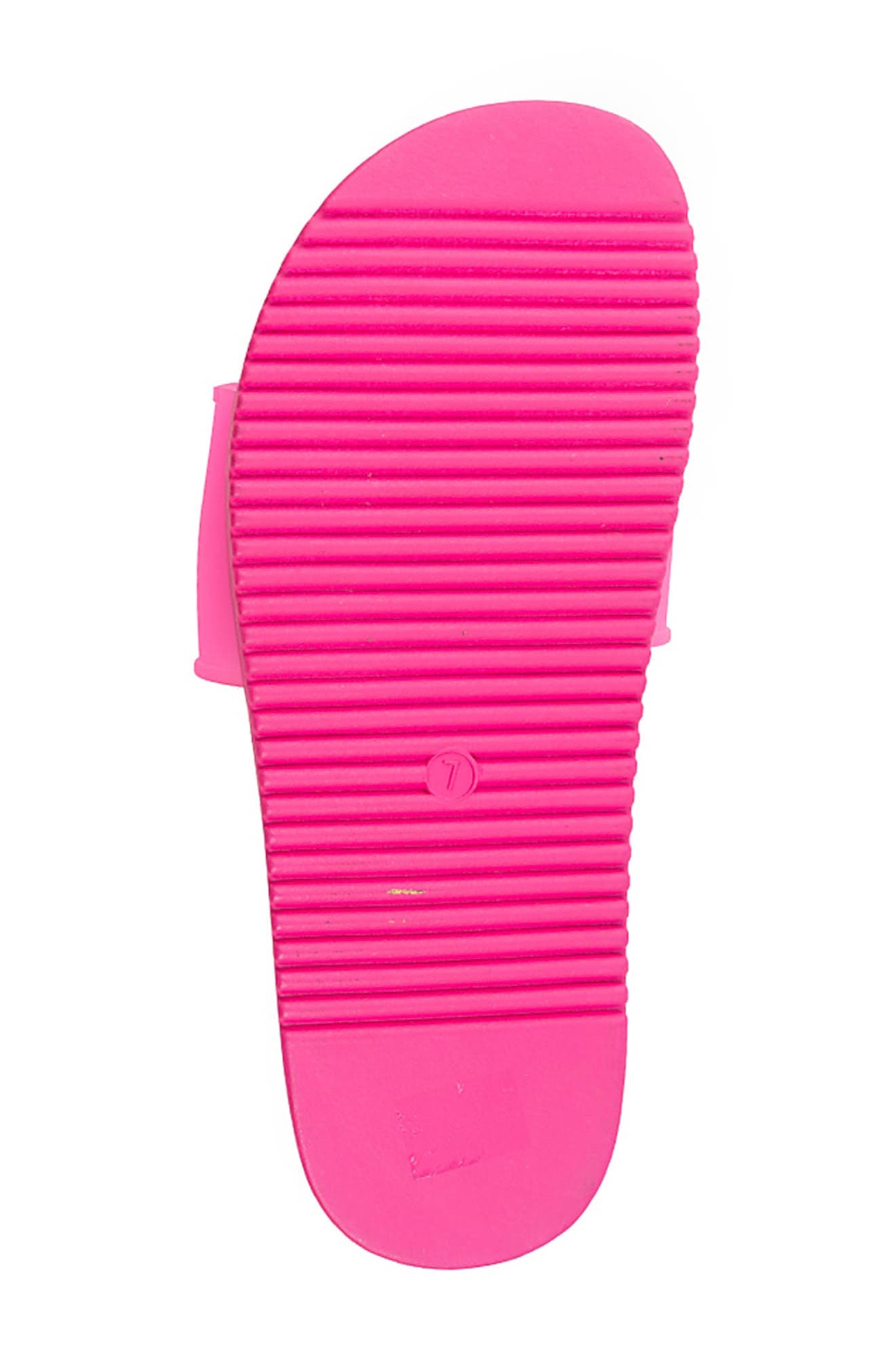bebe Translucent Slide Sandal, Alternate, color, Pink Multi