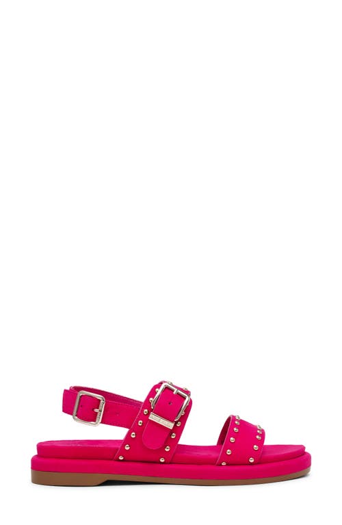 Anne Klein Elzey Studded Sandal In Flamingo Pink Nappa