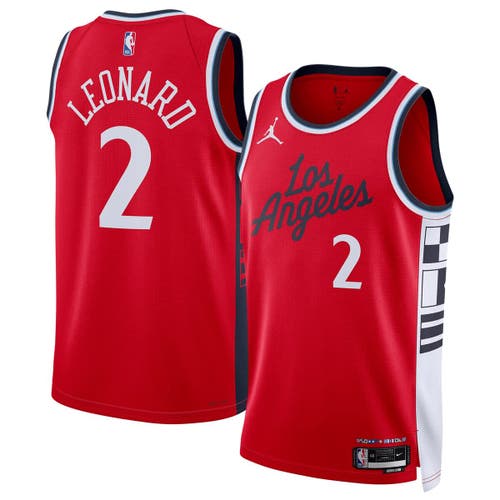 Jordan Brand Unisex  Kawhi Leonard Red La Clippers 2024/25 Swingman Jersey