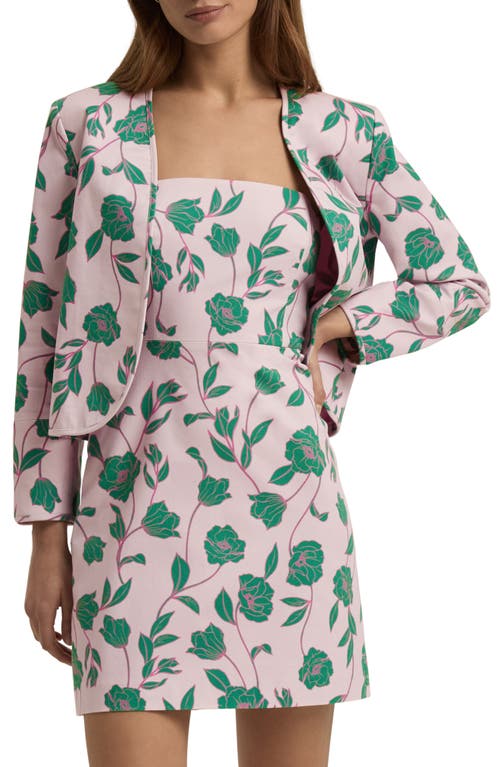 Favorite Daughter The Willow Floral Stretch Cotton Bolero Jacket In Wisteria Field Flo