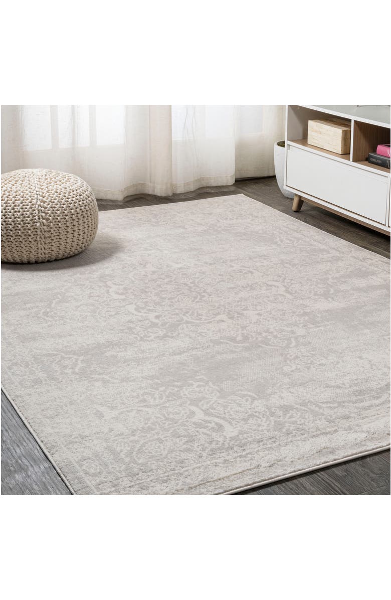 JONATHAN Y Rosalia Cottage Medallion Area Rug, Alternate, color, Gray/Ivory
