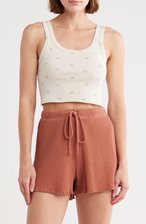 Sun Goddess Checker Crop Tank