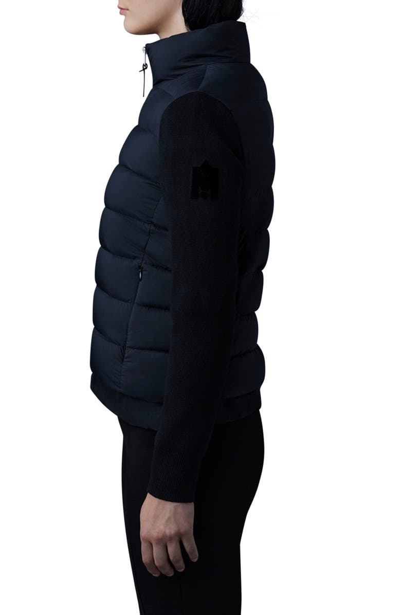 Mackage Oceane Knit Sleeve 800 Fill Power Down Puffer Jacket, Alternate, color,