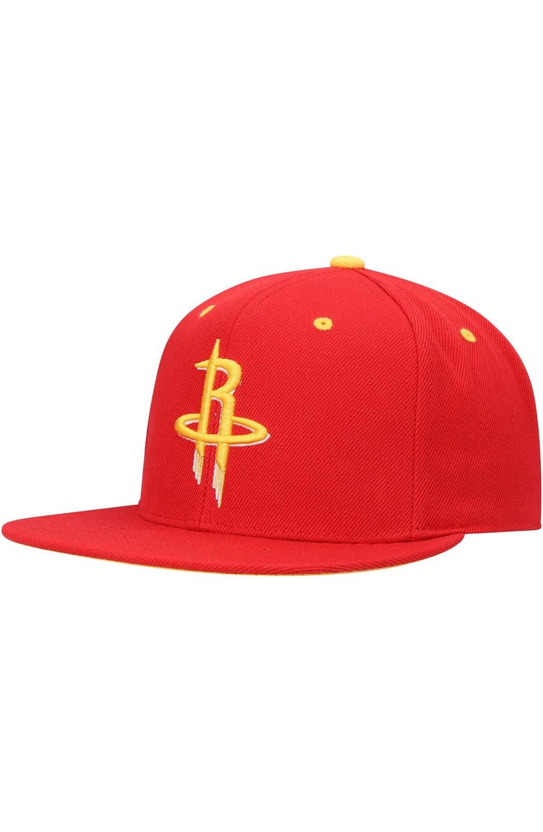 Mitchell & Ness Men's Mitchell & Ness Red Houston Rockets 40th Anniversary Color Flip Snapback Hat, Alternate, color, 