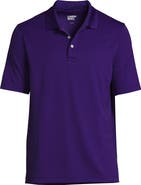 Lands' End Short Sleeve Solid Active Polo Shirt