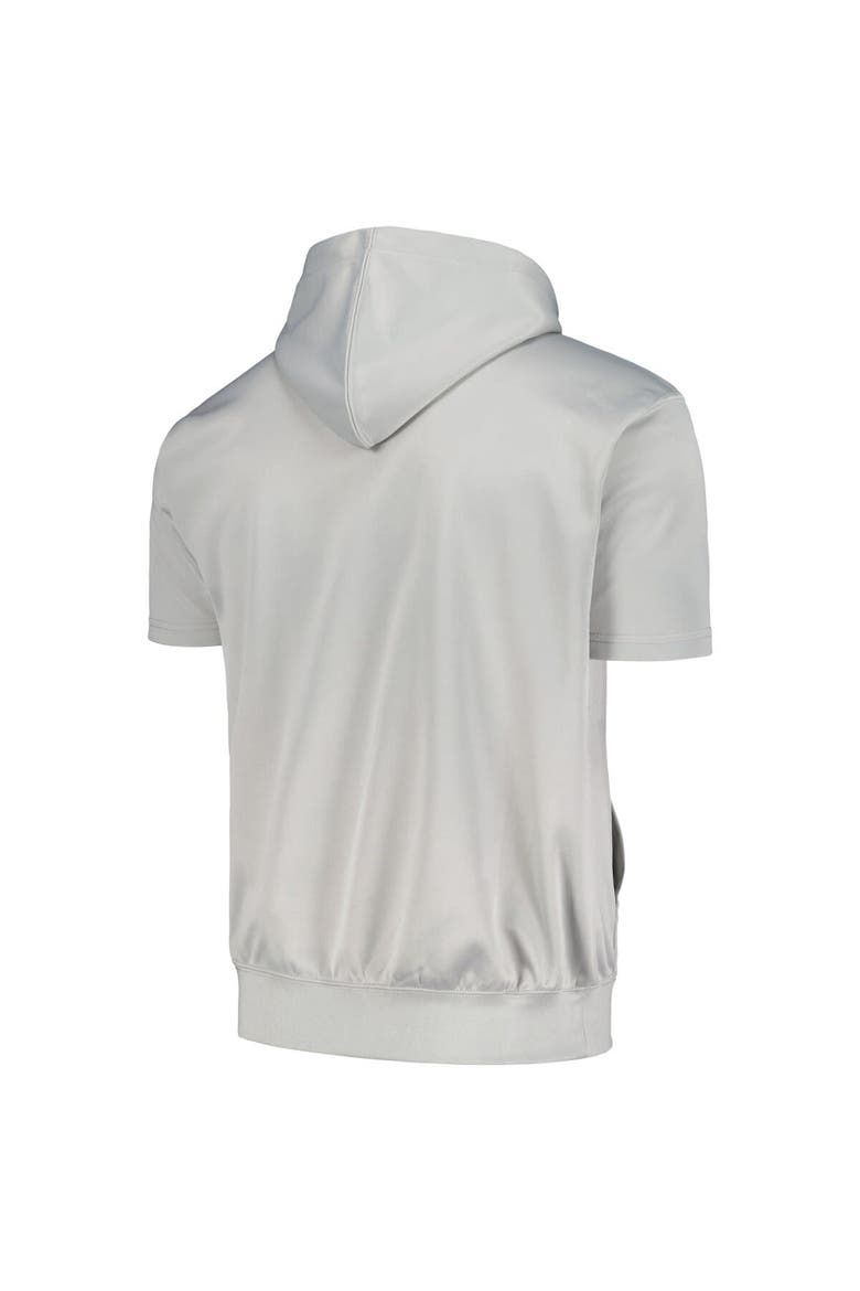 Men's Fanatics Branded Silver/Orange Phoenix Suns Short Sleeve Pullover Hoodie, Alternate, color, Silver