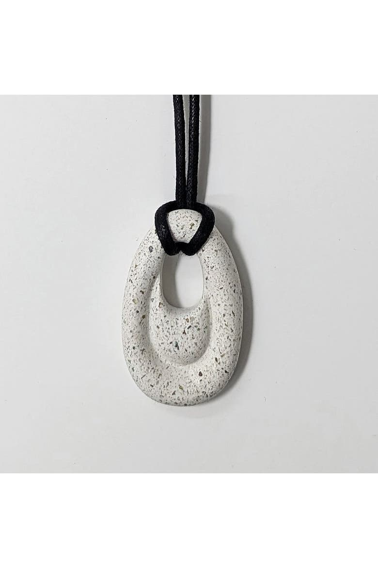 Ripple Concrete Necklace, Alternate, color, White Terrazzo