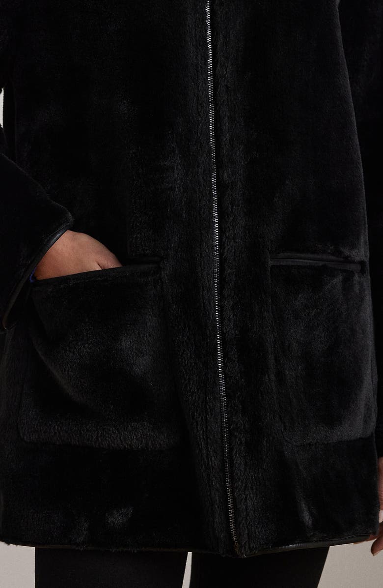 Lauren Ralph Lauren Reversible Hooded Faux Fur Coat, Alternate, color,