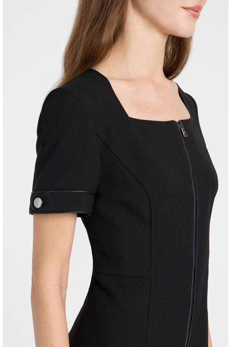 Bri Midi Dress in Soft Stretch Crepe, Alternate, color, Onyx